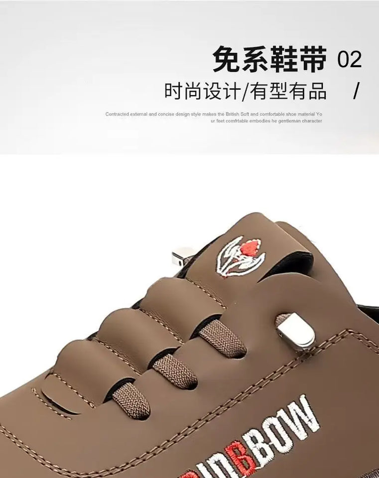 Retro Leather Shoes for Men Summer 2025 New Outdoor Lightweight Men's Loafers British Peas Shoes Men's Moccasins Tenis Masculino