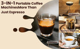 New 60ml Electric Wireless Heating Coffee Machine Fit for Coffee Capsule Powder Travel Coffee Maker for Car Home Camping Travel