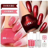 New Oily Gel Nail Polish Glitter Sparking Autumn Winter Milk Coffee Color Varnish No Bake Quick Dry Nail Art Salon Nail Polish