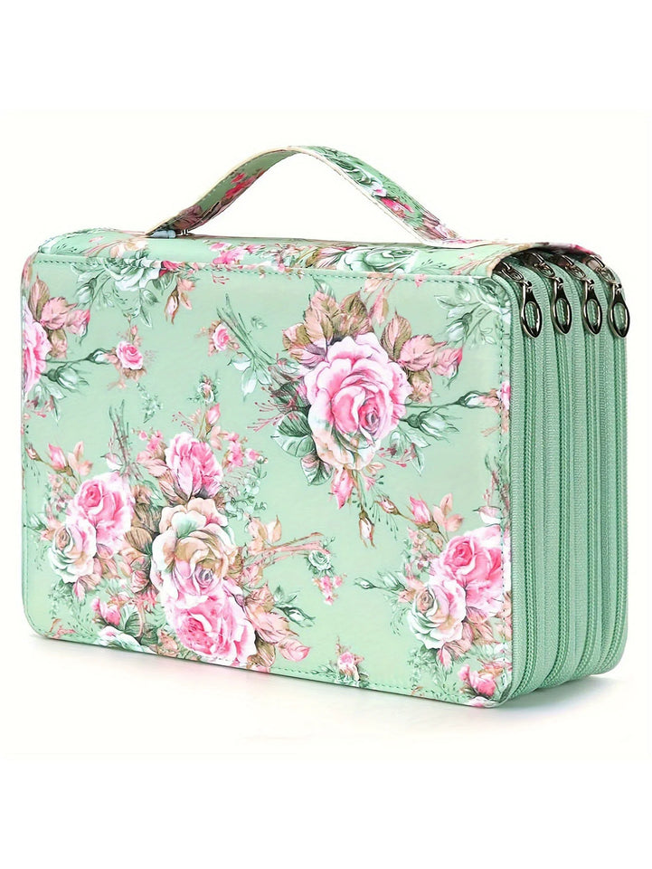 200 hole portable canvas pencil case, pencil stationery shockproof storage bag, large capacity stationery box