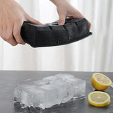 Ice Cube Tray Silicone Ice Ball Freezer Mold Square Ice Cube Maker with Lid 4/6/8 Grids for Whiskey Cocktail Coffee Accessories