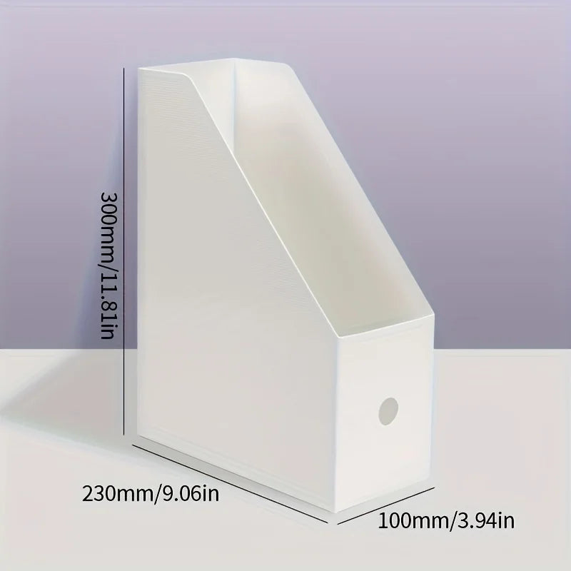 Plastic Multi-Purpose Desk Organizer - Book Stand & File Holder for Office Supplies and Stationery