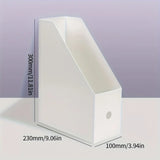 Plastic Multi-Purpose Desk Organizer - Book Stand & File Holder for Office Supplies and Stationery