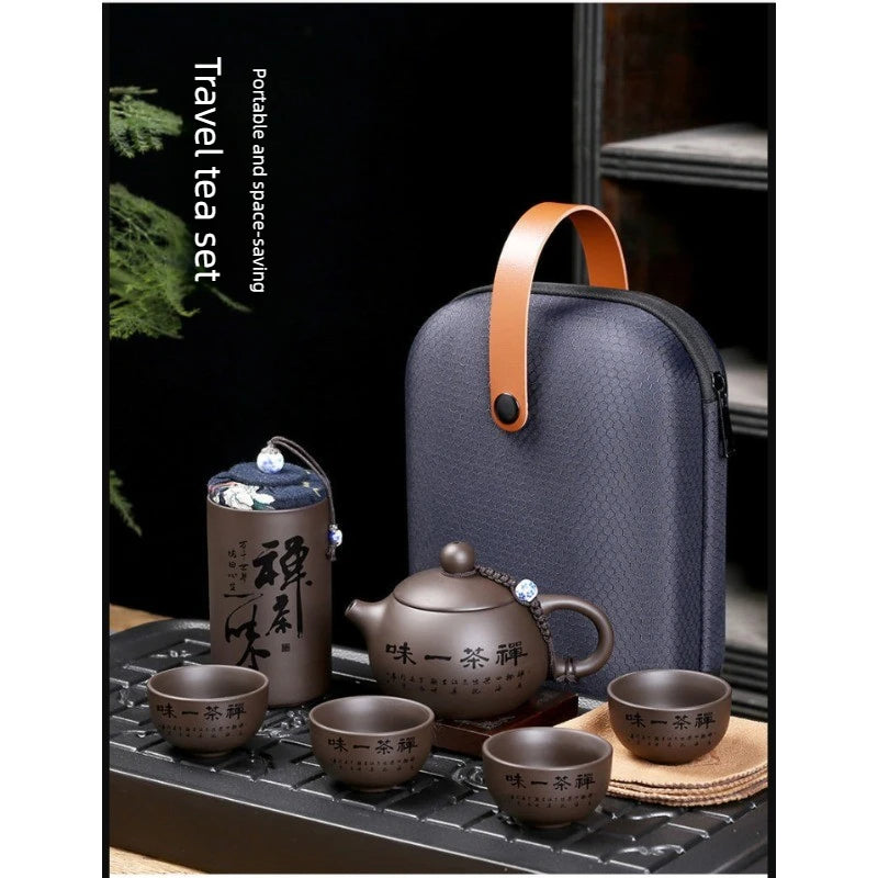 Tea set gifts, travel tea sets, convenient one pot, four cups, quick guest cups, outdoor portable tea sets, cup sets