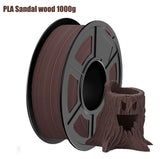 Wood PLA Filament 1.75mm Beginner Bundle,  Individually Vacuum Packed, 250g/500g/1000g Spool, Black wood +Walnut+Logs+cyan wood