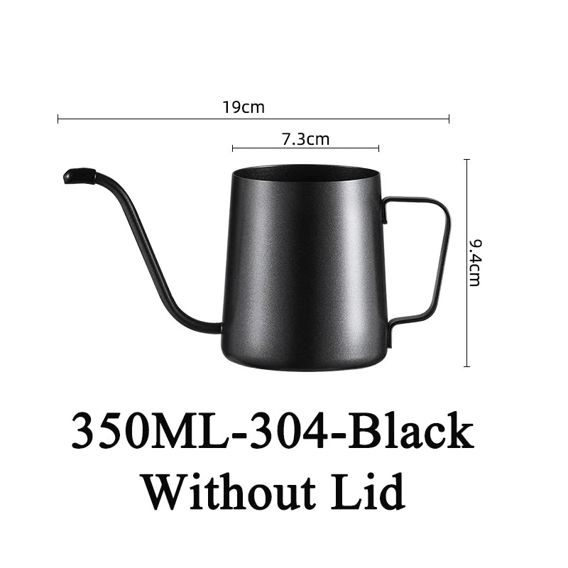 Coffee Hand Brewing Pot 250/350/600ML Stainless Steel Long Gooseneck Coffee Pot Kettle For Induction Stove Tops Kitchen Tools