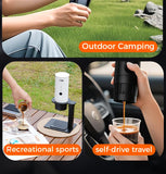 IKAPE Portable Coffee Machine Fit Capsules Ground Coffee Handheld Coffee Maker Manually For Camping Hiking No Heating Function