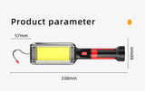 COB Floodlight Rechargeable Lamp Led Work Light Use 2*18650 Battery Led Portable Magnetic Light Hook Clip Waterproof