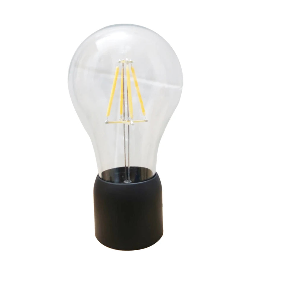 Novelty LED Magnetic Levitation Bulb Floating Desk Lamp Magic Black Tech Wireless Charger For Home Christmas Gift Night Light