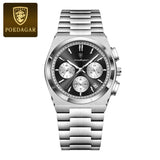 POEDAGAR Luxury Man Quartz Watch Waterproof Luminous Date Chronograph Watches For Men Stainless Steel Fashion Men's Watch Reloj