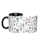 Pink Doctor Nurse Coffee Mugs DIY Customized Enfermera En Apuros Ceramic Milk Tea Mug Cup