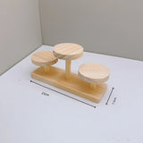 Wooden Ladder Shelf Multi Round Display Stand Storage Rack Solid Versatile Wood Jewelry Display Stand Cosmetics Doll Storage Rac