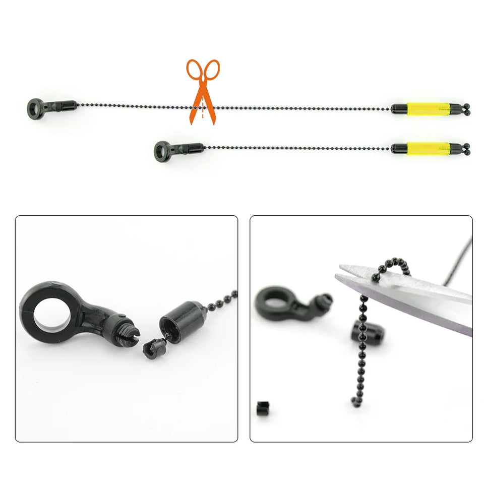 Hirisi Carp Fishing Bite Alarms Set with Swingers, LED Bite Indicator, Waterproof Fishing Alarm for Coarse Fishing