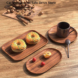 Wooden Tray Whole Piece Walnut No Splicing Wooden Serving Board Natural Cut Wooden Serving Trays Coffee Tea Trays New Tableware