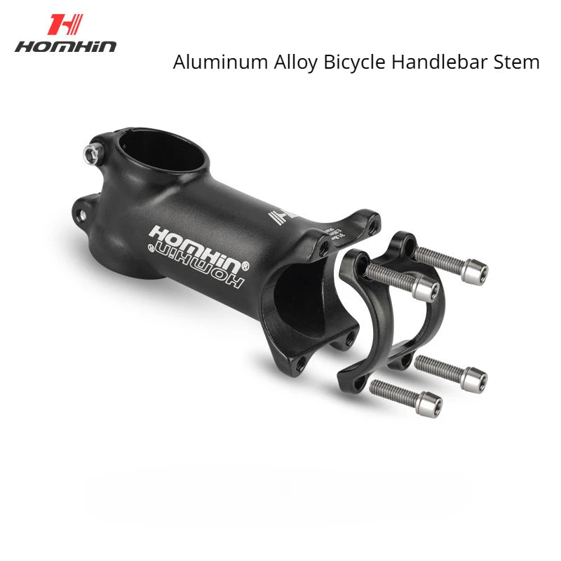 Homehin Adjustable Bicycle Handlebar Stem Ultralight 7/17 Degrees Bike Stems 31.8*45-120mm Positive Negative Vertical Handle