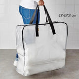 Large Capacity Closet Storage Bag; Sealed with Double Zipper, Transparent and Waterproof.
