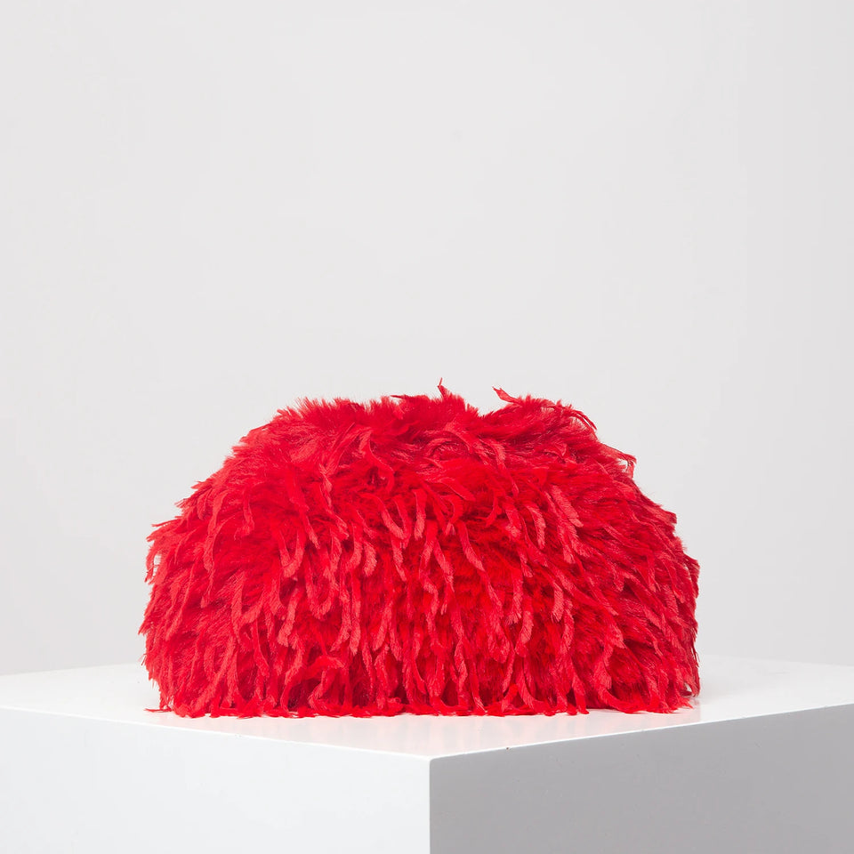 Dopamine-style clip bag, Y2K plush clutch bag, candy-colored women's purse, dinner dress clutch