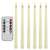 LED Flameless Taper Candles 6.5/11" Battery Operated Fake Flickering Candlesticks Electric Long Candles for Wedding Home Decor