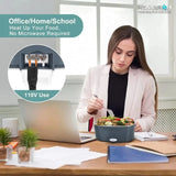 1.5L Electric Lunch Box – Portable Food Warmer for Office & Car, 304 SS Inner Pot, 60W Efficient