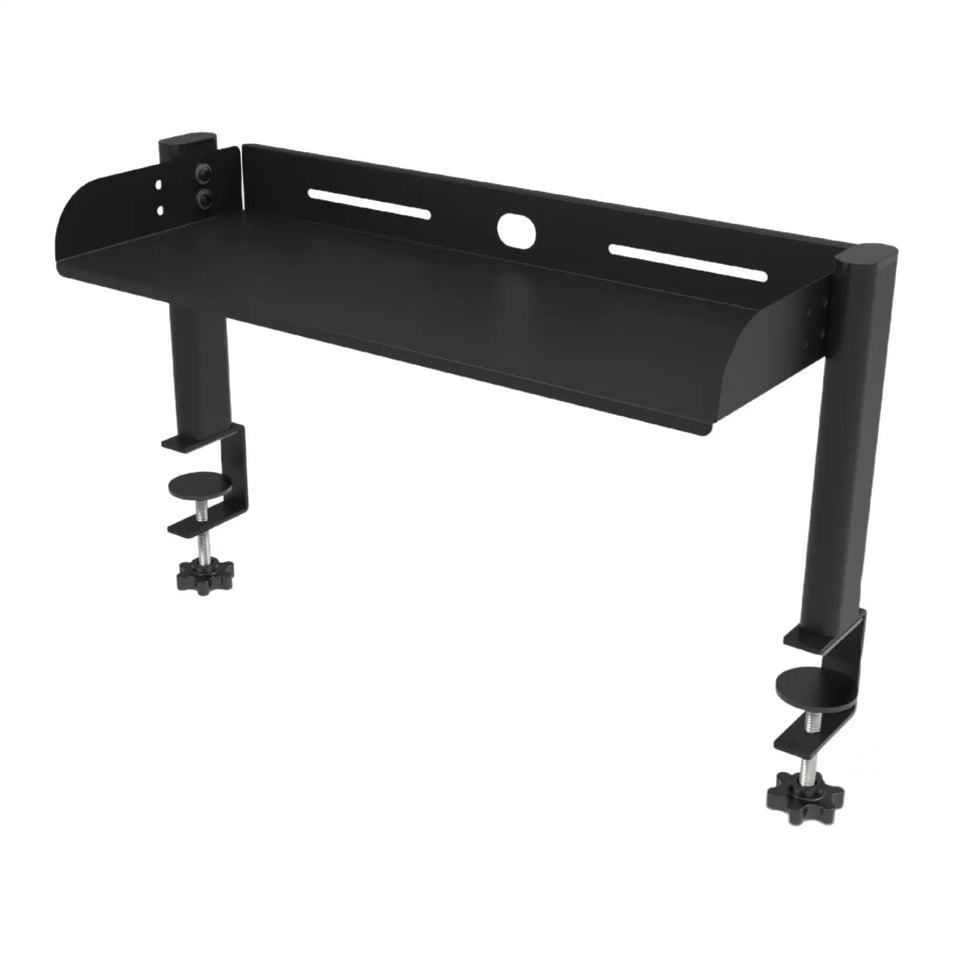 Clamp on Desk Shelf Black Desk Organizer Strong Load Bearing for Sundries Gaming Devices Office