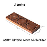 58mm Coffee Filter Basket Storage Tray Magnetic Wall Mounted Coffee Grounds Bowl Rack Single/Double Bowl Blind Bowl Rack