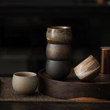 Mini Creative Coffee Cup 80ml Retro Durable Coarse Ceramic Tea Cup Mug