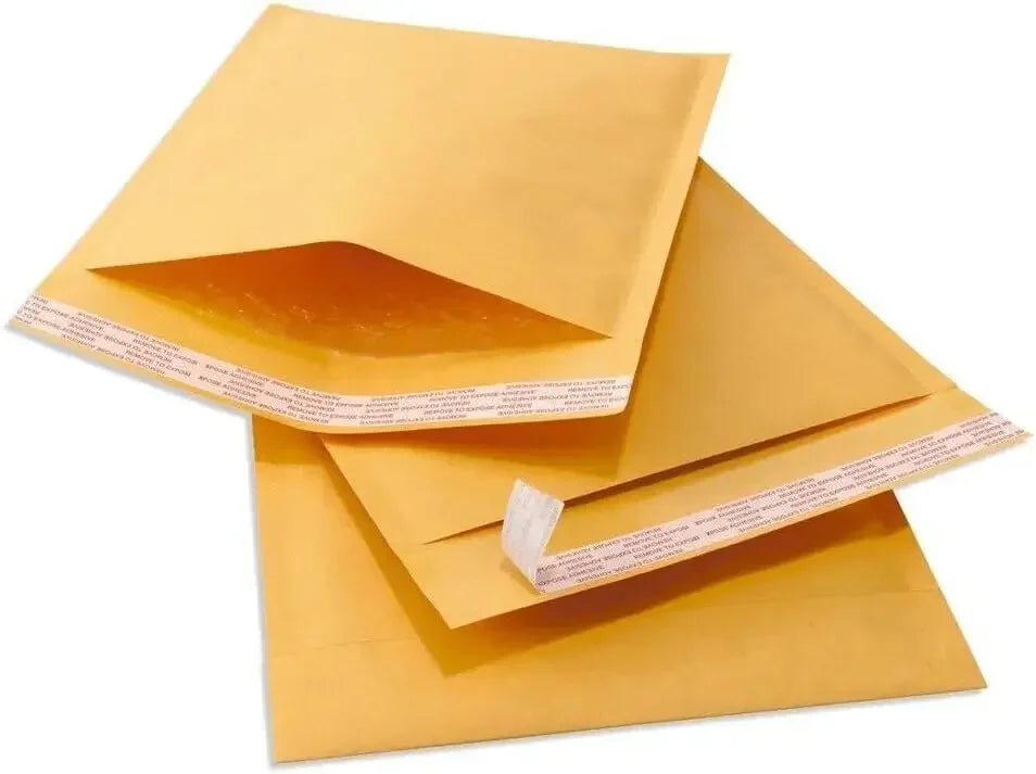 50/30/20/10PCS Kraft Bubble Mailers Envelopes Bags Yellow Seal Adhesive Shipping Bag Waterproof Mailing Business Gift Packaging
