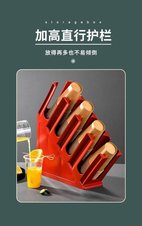 Coffee And Milk Tea Shop Injection Molded Cup Holder Cup Dispenser Cup Holder Bar Counter Integrated Molding Paper Cup Holder