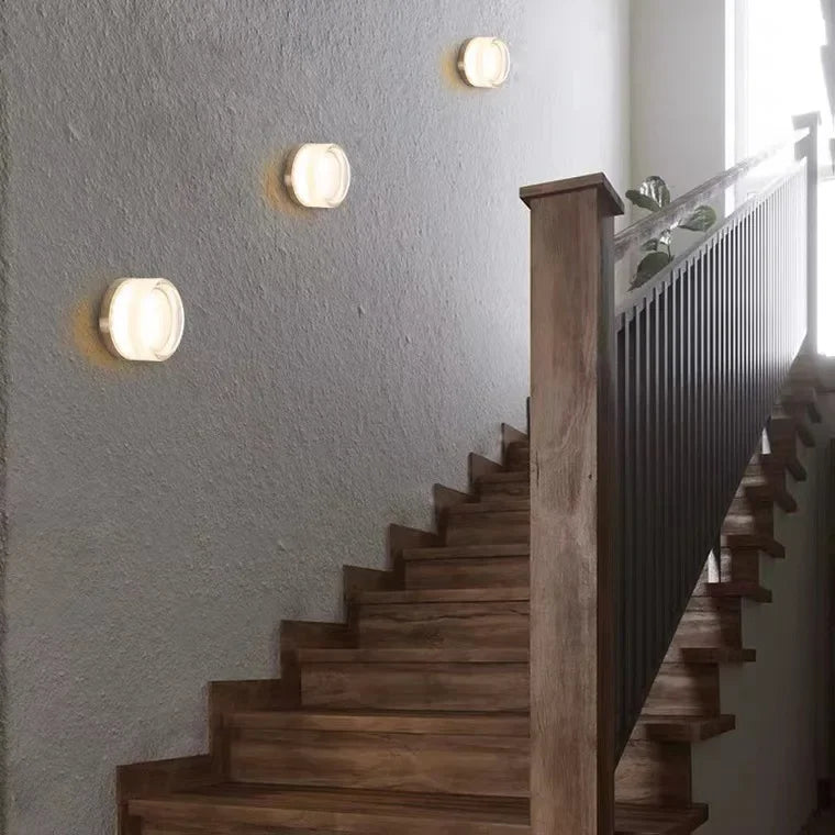 Nordic LED Wall Lamp Ceiling Light Acrylic Amber Jelly Grey Fixture Corridor Aisle Wall Sconces Commercial Decoration Lighting