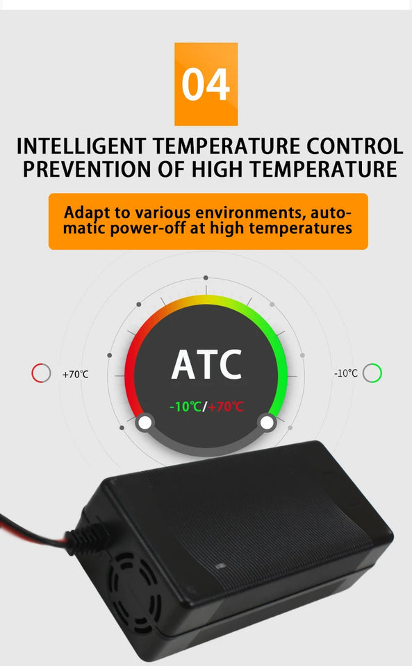 71.4V 3A 4A 2A Li-ion Charger 17S 61.2V 62.9V 3A Lithium Chargers T/PC/IEC 3Pin Connector