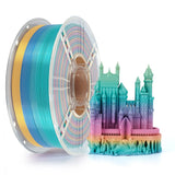 KINGROON Rainbow Silk PLA Filament 1.75mm 1KG Multicolor Gradient 3D Printer Materials Color Change Smooth Silky PLA Plastic New