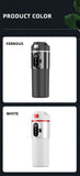 E-ACE 12/24V Car Heat Mug 500ML Car Kettle Stainless Steel Heating Travel Cup Dry burn Protection Coffee Tea Instant Noodles