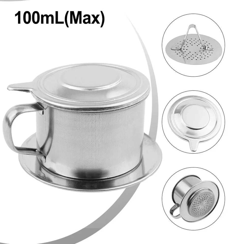 Vietnamese Coffee Pot Drip Filter Stainless Steel Portable Coffee Maker Coffee Utensils Coffeeware 50/100ml
