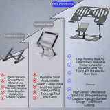 Laptop Stand Office Liftable Carbon Steel Laptop Stand Two in One Heightened Foldable Vertical Cooling Ergonomic Laptop Stand