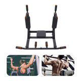 Wall Mounted Pull Up Bar Training Equipment Fitness Dip Stand Supports to 440 Lbs for for Indoor Home Gym Workout