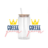 Coffee vibe Series easy peel waterproof DIY decoration decals 3D transfers uvdtf crystal sticker 16oz uv dtf cup wraps