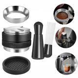 Coffee Enthusiast Set, 5PC Espresso Kit with Distributor, Tamper Leveler, WDT Tool, and Dosing Funnel, Suitable for 51/53/58 mm