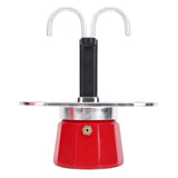 100ml Stovetop Coffee Maker Aluminum Alloy Double Head Coffee Pot for Home Kitchen Outdoor Travel Camping