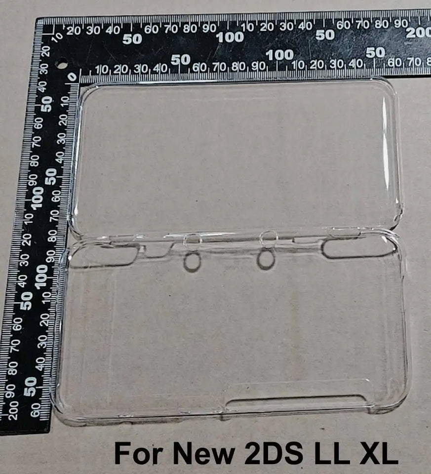 JCD For New 2DS 3DS XL LL Clear Split Shell Transparent Protective Cover Case Screen Film LCD Screen Protector