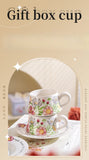 Coffee Cup Set Elegant Ceramic British Black Tea Cup Saucer Exquisite Afternoon Tea Household Tableware Complete Drinkware Set