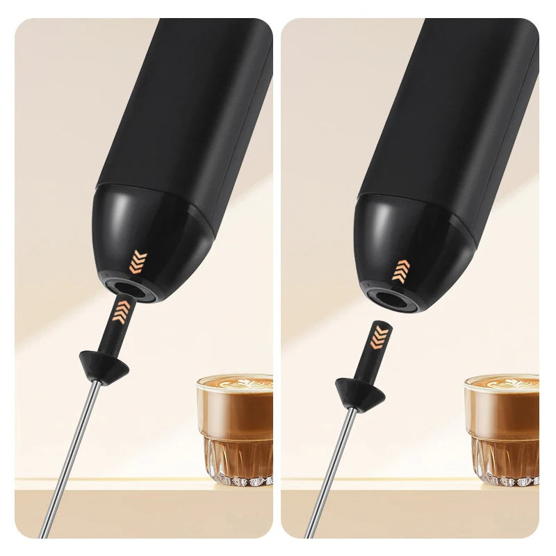 Mini Milk Frother Electric Egg Blender Coffee Whisk Mixer USB Rechargeable Handheld Mixer Foamer Shaker Cooking Drink Blender