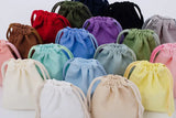 Cotton Drawstring Storage Bag White Canvas Bags for Candy Gift Package Pouch Reusable Home Sundries Organize Dustproof Sacks