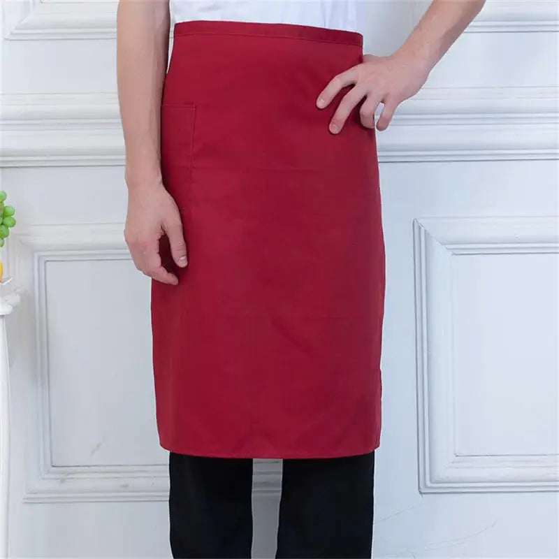 Chef Apron Special Kitchen Mens Hotel Restaurant Restaurant Back Kitchen Half-length Short Apron Household Cleaning