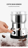 Electric Coffee Bean Grinding Grinder Multipurpose Kitchen Cereal Nuts Beans Spices Grains Grinding Tool for Home Office Outdoor