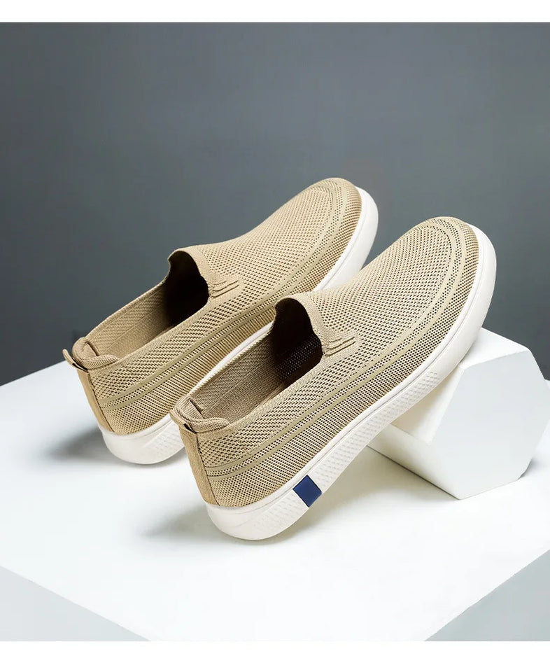 Men's Spring New Knitted Breathable Single Shoes, Dad's Shoes, Men's Casual Shoes, Comfortable Men's Shoes  sneakers