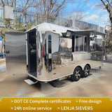 mobile food vending cart with multifunctional and spacious interior, serving as a portable kitchen trailer