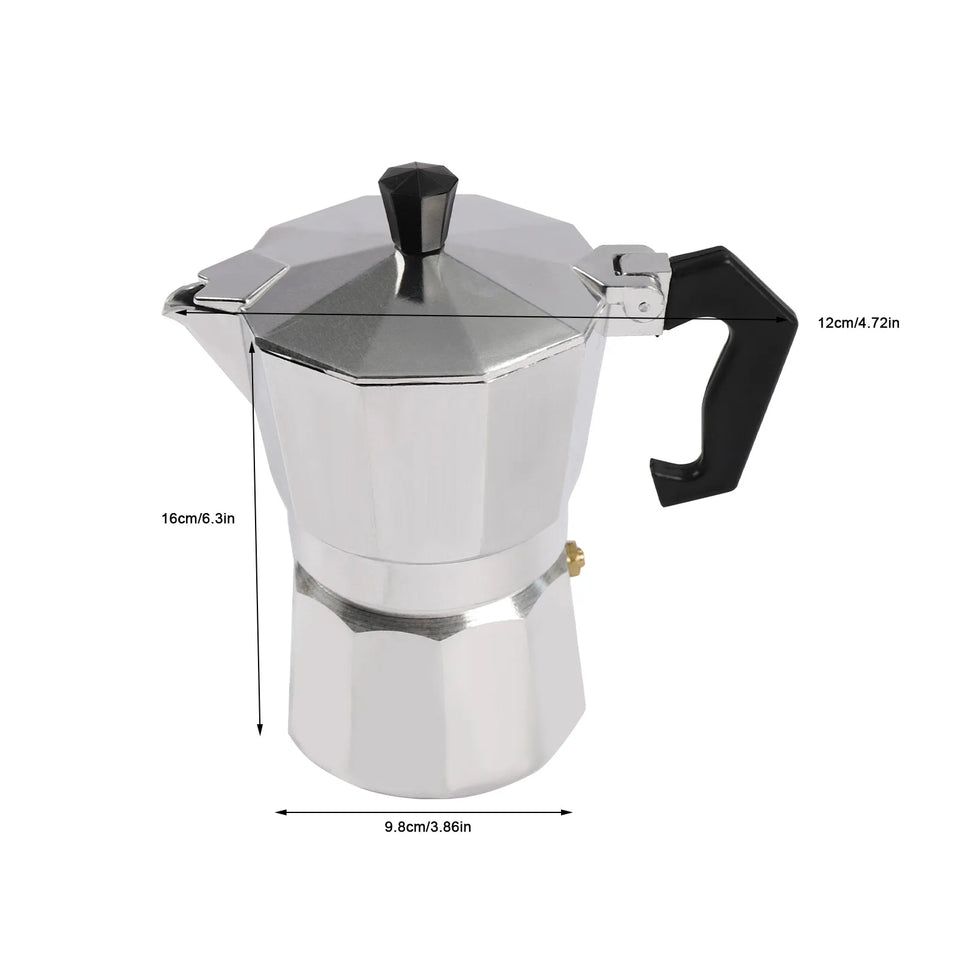 Moka Pot Electric Coffee Maker, 500W 5 Levels,Adjustable Temperature with Heating Plate, Automatic Heating Espresso Coffee Maker
