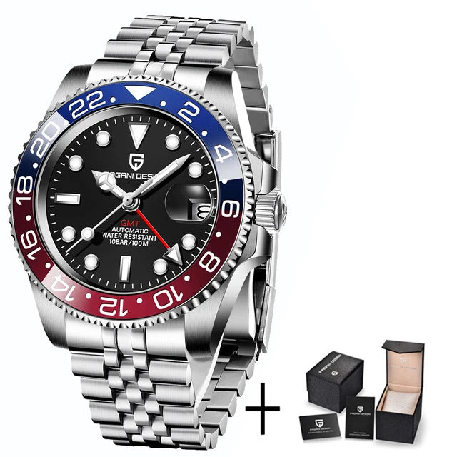 2025 PAGANI DESIGN New PD-1662 V5 Men Mechanical Watches Luxury Ceramic Bezel Automatic Watch 100M Waterproof GMT Watch for Men
