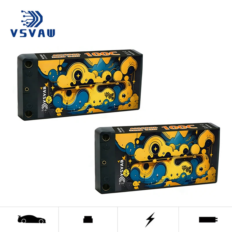 GNB 7.6V Rechargeable Battery 4600mAh For RC Racing Cars Four Drive Off-Road Spare Parts HV 100C 2S Lipo Battery