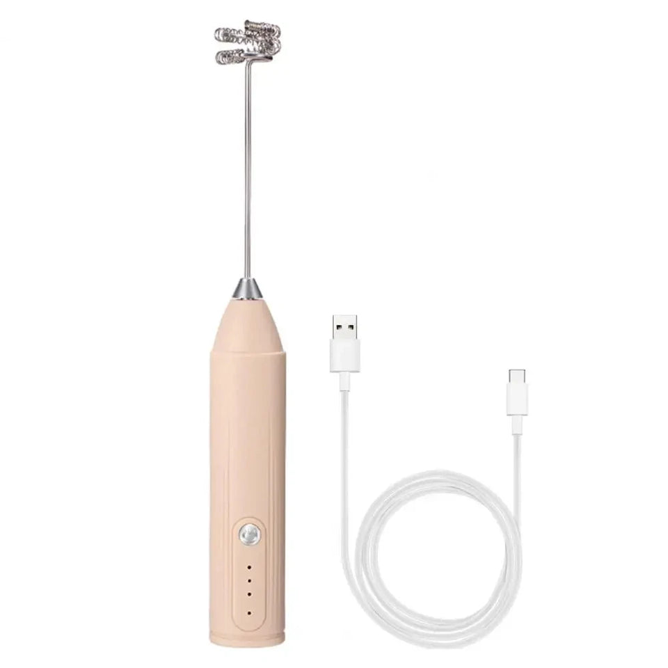 1 electric coffee frother, milk frother, egg beater, handheld 3-speed rechargeable cream maker, 3-speed kitchen mixer